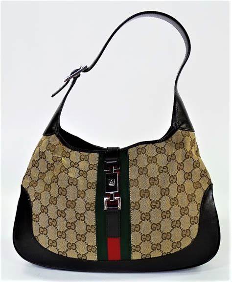 gucci canvas hobo bag chocolate brown|vintage gucci jackie hobo bag.